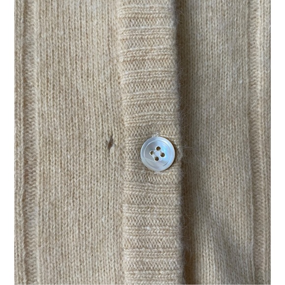 Vintage Liz Claiborne Lambswool Angora Cable Knit Duster Cardigan Sweater Small - Picture 5 of 9